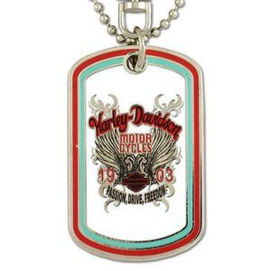 Harley Davidson foil wing necklace